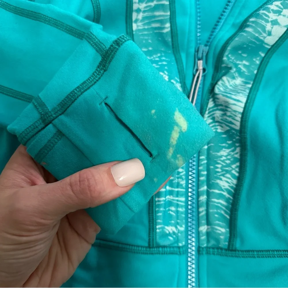 Ivivva Perfect Your Practice Jacket Teal Girl’s Size 10 Full Zip *Flawed